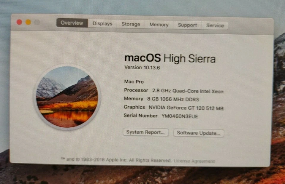 Apple Mac Pro 5.1 2010 2.8GHz Xeon W3530 8Gb 500G Nvidia GT 120 OSX A1289 - Image 3 of 4