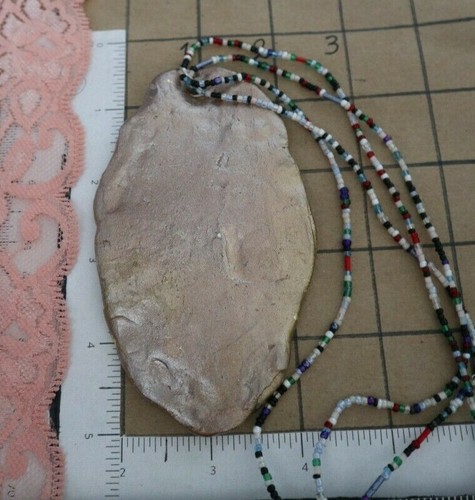artesano artesanal declaración única collar cuentas de piedra arcilla colgante joyería - Imagen 7 de 74