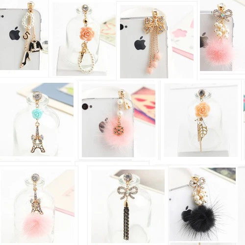 Smartphone Schmuck Gold Stecker StaubSchutz Handy Kappe Stöpsel Iphone Galaxy - Bild 4 von 4