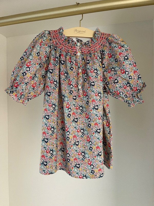 New Size 10y old Bonpoint Liberty Blouse - with stunning smocked details