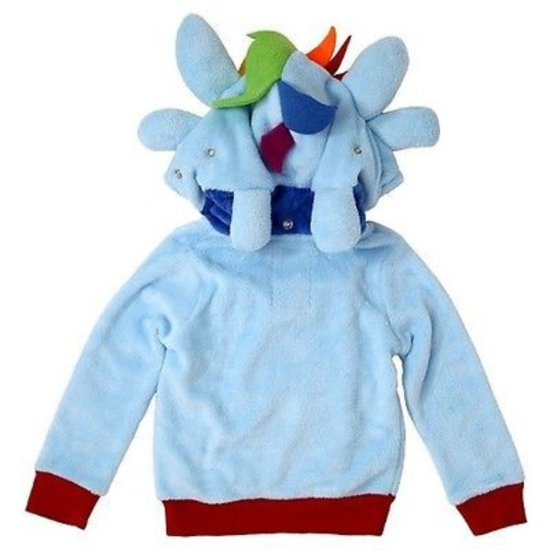 Nuovo costume My Little Pony Rainbow Dash Hoodsbee con cappuccio taglia 3T