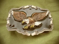 The Great American Buckle Co. Bald Eagle Belt Buckle Vintage 1983