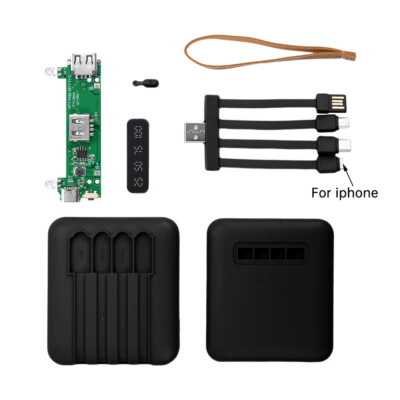 4-wire 3 Cells 18650 Battery Mobile Power Bank Kits DIY Charging With LED Light