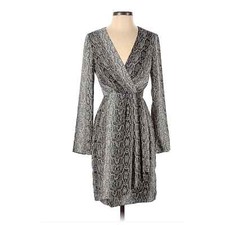 Slate & Willow python faux wrap dress size 0