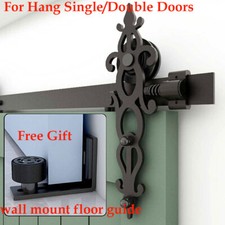 4FT -20FT Sliding Barn Door Hardware Track Single/Double Door Kit, Home/Kitchen