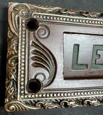 Sargent Dalton Pattern Bronze Victorian Eastlake Mail Slot 1800&rsquo;s To 1910