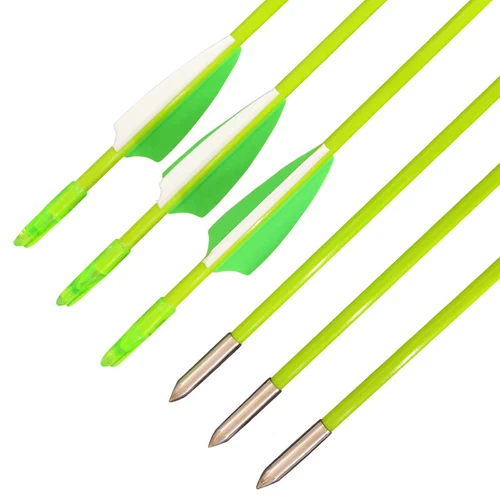 6/12pcs 31" Archery Fiberglass Arrows Target Practice Recurve Bow Hunting - Bild 3 von 49