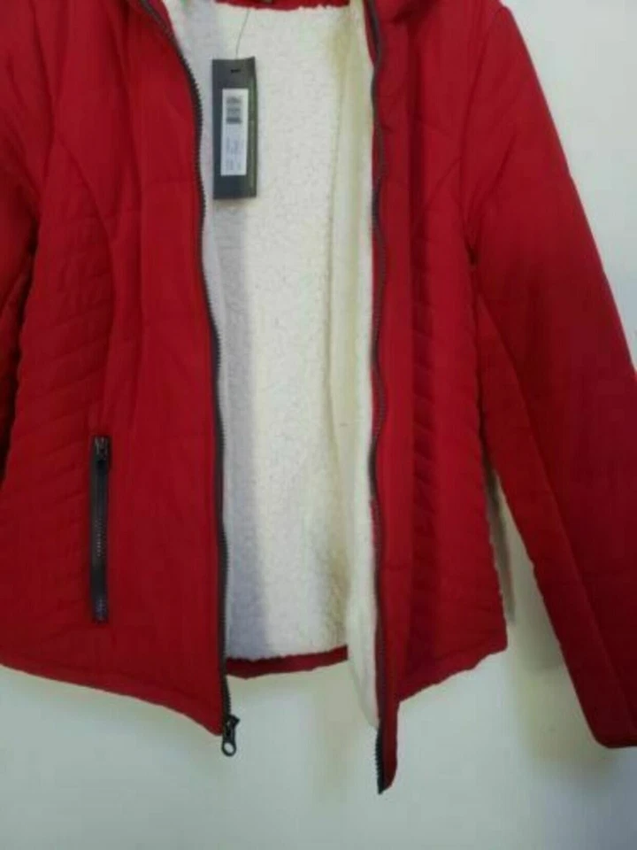 Abrigo rojo forrado de lana Kenneth Cole Reaction niñas talla L Foto 3 de 4