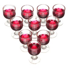 10PCS Mini Glasses Doll Glasses Miniature Wine Cup Dollhouse Furniture Decorate