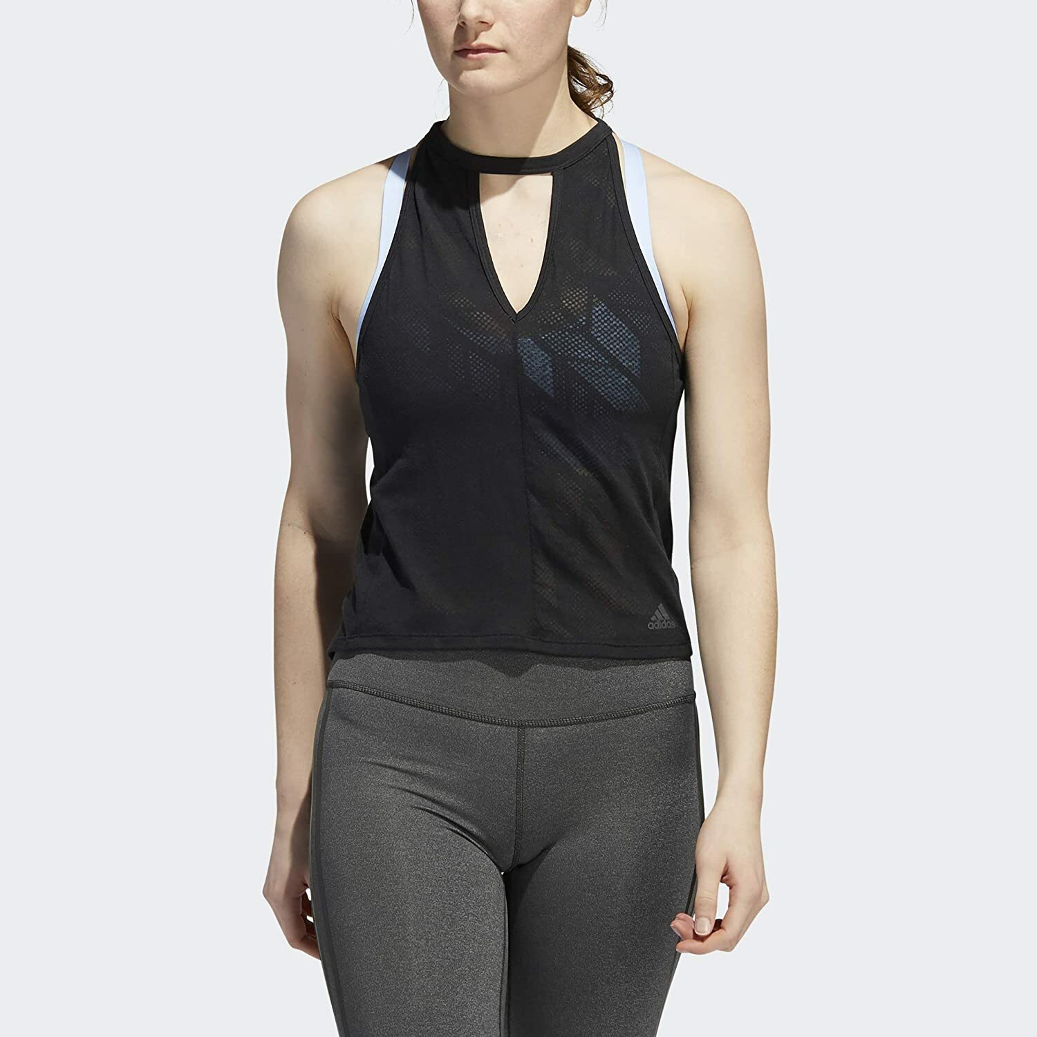 женская легкая облегающая майка adidas Burnout, черная