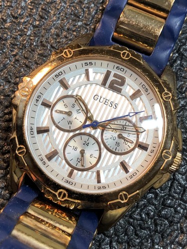 Vintage GUESS Waterpro Watch WR100M Rose Gold Tone Multifunctional Dial - Picture 9 of 19
