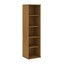bush business furniture 66h 5 shelf narrow bookcase, natural cherry