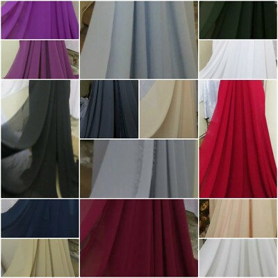 1m crepe georgette chiffon dress fabric 58 wide W | eBay UK