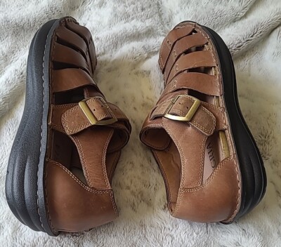 Alegria Martinique Brown Leather Fisherman Men Sandals Eur 41 US 8 Shoes Alegria Martinique Brown Leather Fisherman Sandals Eur 42  main image 4