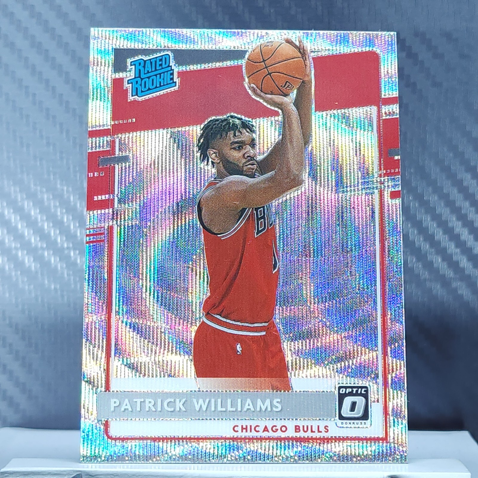 Patrick Williams 2020-21 Donruss Optic SILVER WAVE PRIZM RATED ROOKIE #154 Bulls