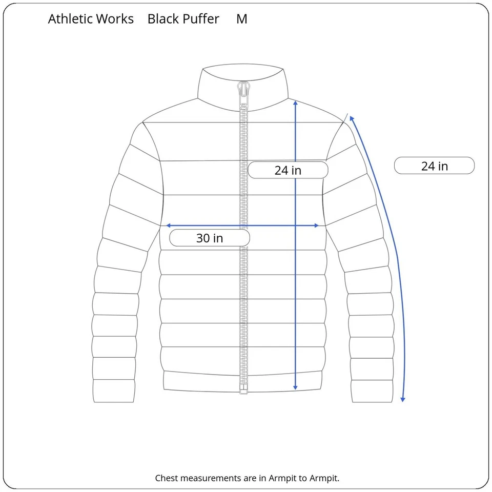 Athletic Works Womens Black Puffer Jacket M Lightweight Warm Casual Winter Comfy - Image 2 of 4