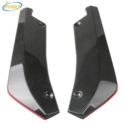 ABS Rear Bumper Lip Splitter Diffuser Body Winglets Side Skirt Extension For Car