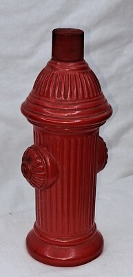 Avon Fire Hydrant Red Glass Mens Cologne After Shave Bottle Empty