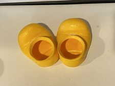 Clown Shoes, pair of plastic, to dress a plush bear, yellow