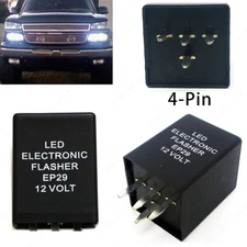 US Location 4-Pin EP29 LED Flasher Relay Fix for Turn Signal Decoder Hyper Flash