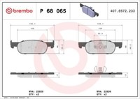Brembo P 68 065X Bremsbelagsatz, Scheibenbremse FüR Dacia Lada Renault