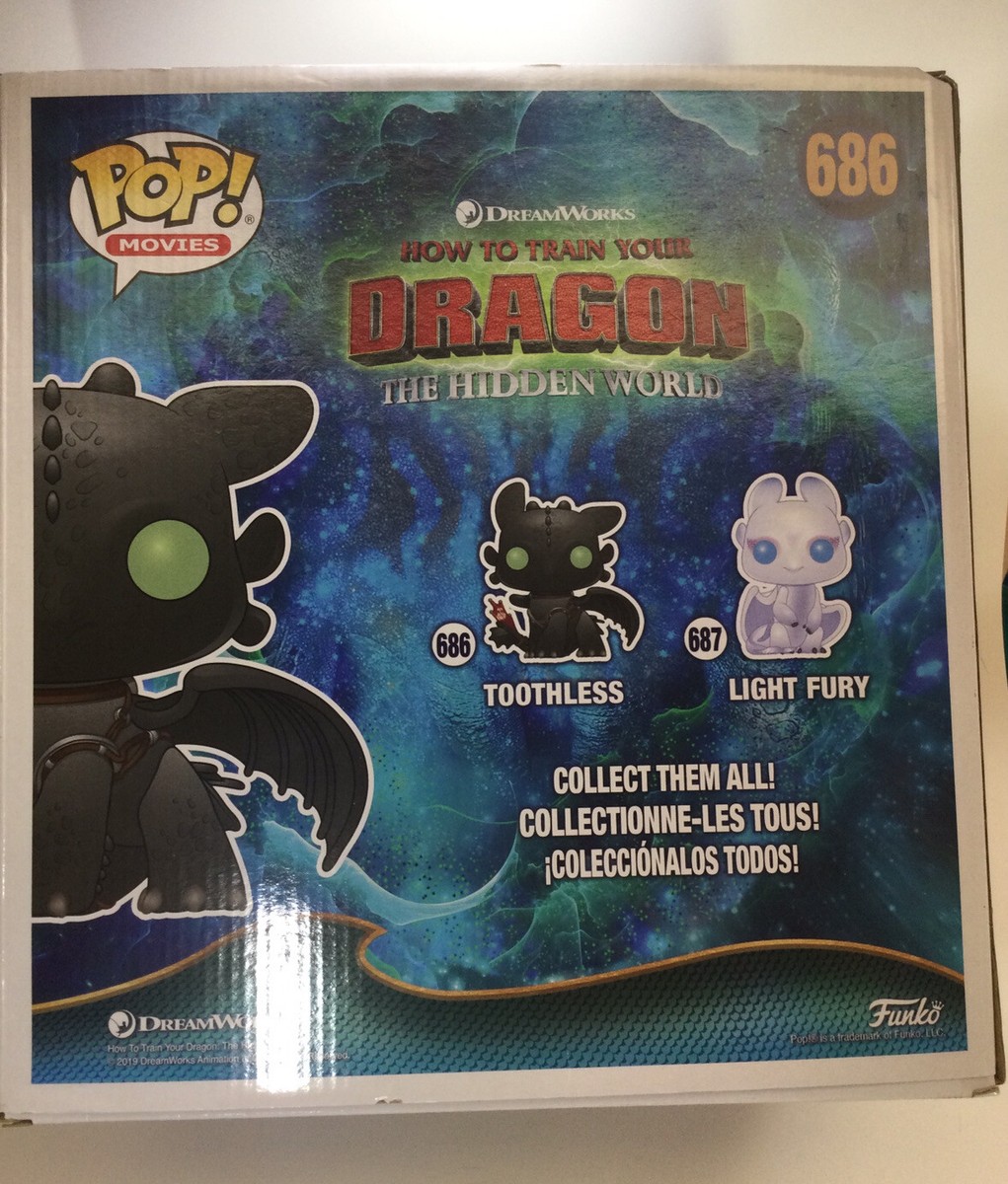Funkoヒックとドラゴントゥース toothless 686 Funko POP! Movies How to Train Your Dragon 10” TOOTHLESS 686