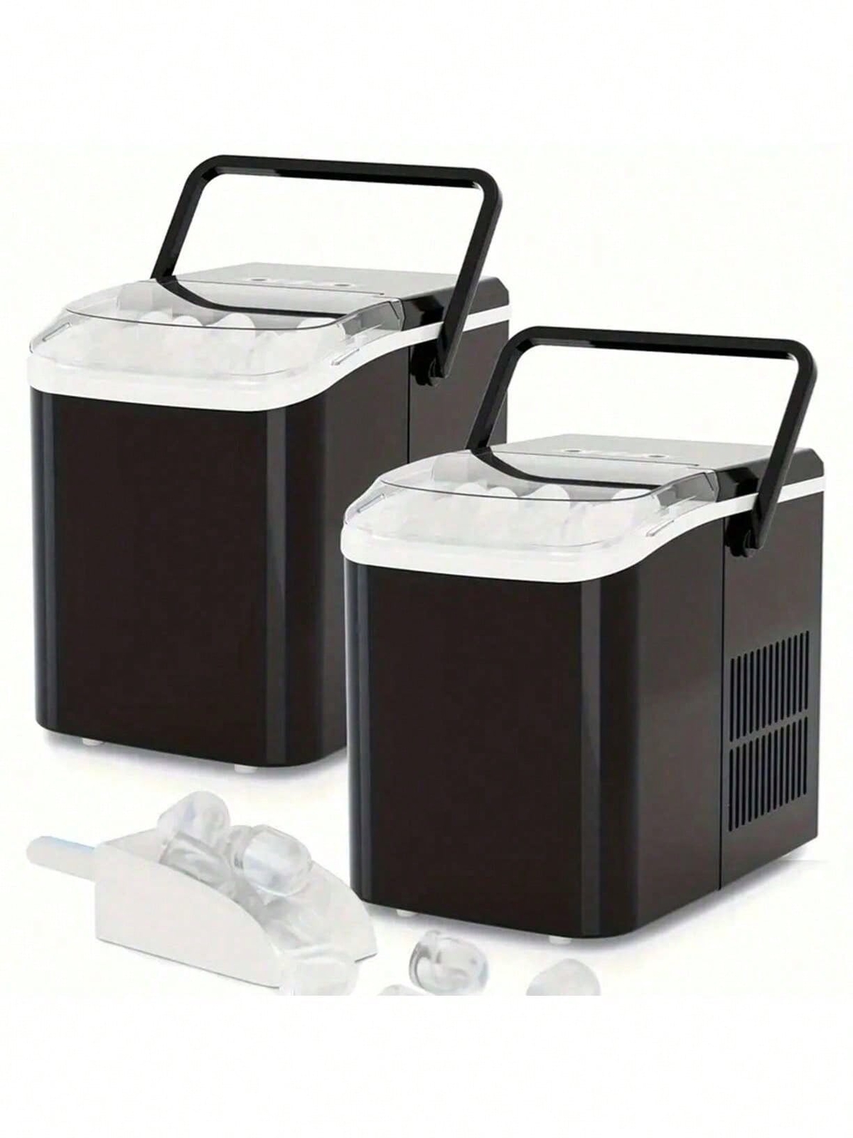 Portable Ice Maker with 9 Bullet Cubes in 6 Minutes 26.5lbs Daily Self-Cleaning-image