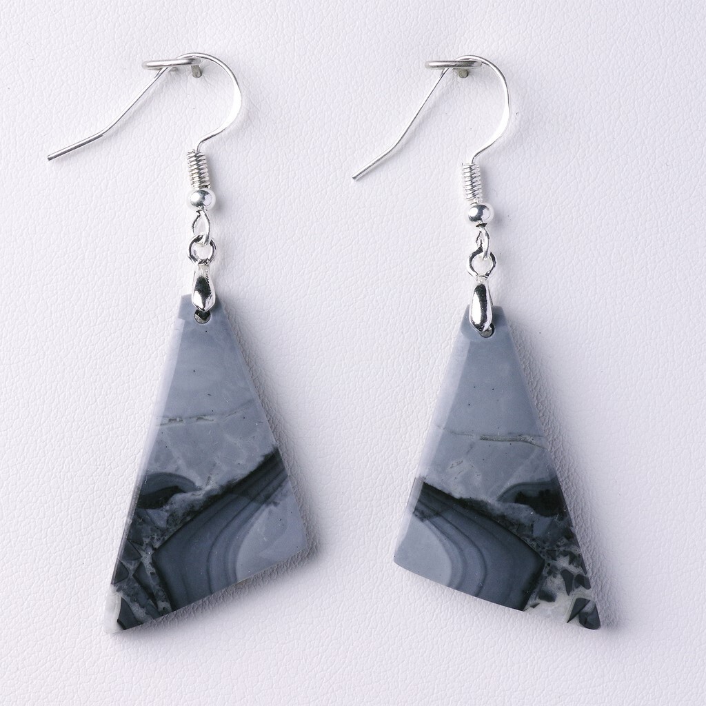 Boucles d'oreilles Jaspe Maligano légères et hypoallergéniques 51,57 ct