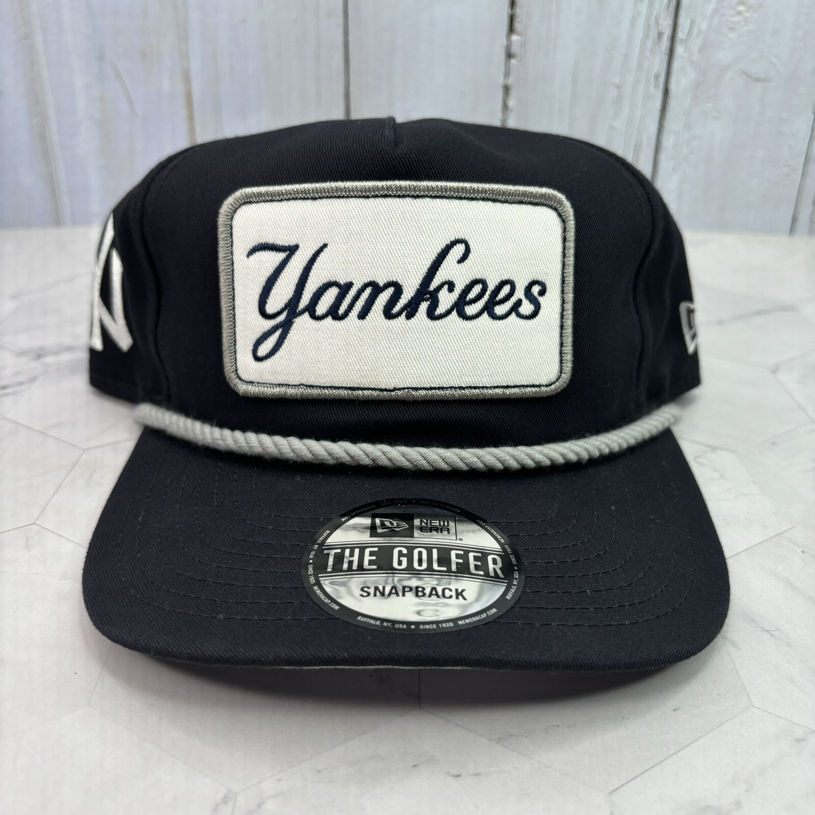 New York Yankees New Era The Golfer Navy Blue Rope Hitch Hat Cap MLB Snapback