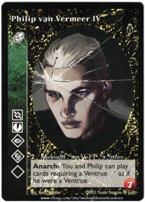 Philip van Vermeer IV Malkavian Anarchs Unbound Kickstarter V:TES Vampire CCG