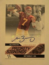 2013 Upper Deck Matt Barkley Philadelpia Eagles USC Trojans Auto 1/1