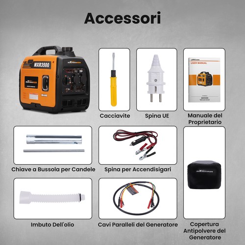 3.3kw Generatore Di Corrente Inverter Portatile Silenziato All'aperto Campeggio - Afbeelding 13 van 15