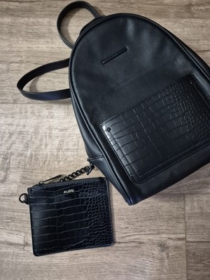 NWOT Aldo Black Leather Mini Backpack