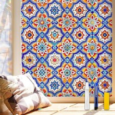 Window Privacy Film Decorative Static Cling Stained Glass Tint Sticker Cover