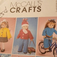 McCall's Crafts 3474 18 in Doll Clothes Sewing Pattern Contemporary Original