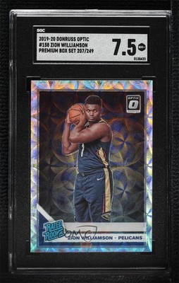 2019 Donruss Optic Premium Box Set Prizm Zion Williamson SGC 7.5 Rookie RC 0c6