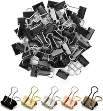 Mr Pen- Binder Clips, 50-Pack, 0.75 In, Black, Mini Micro, Office Paper Clips