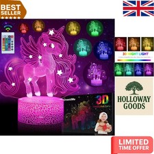 Enchanting Unicorn 3D Night Light for Kids - 16 Colors with Remote Control