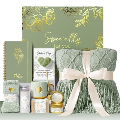 Self Care Gifts for Women Get Well Soon Gift 127 cm x 170 cm, Sage Green 
