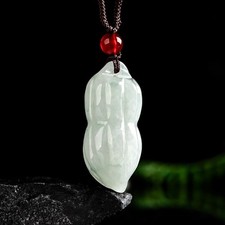 Real Grade A 100 Natural White Jade Jadeite Women Bead Pendant Necklace