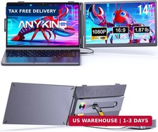 Laptop Screen Extender, 14" FHD 1080P Portable Monitor for Laptop with 100 sRGB