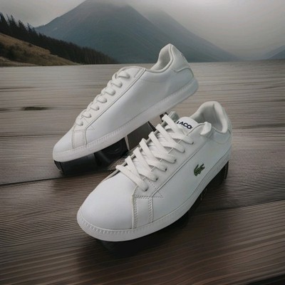 Lacoste Graduate BL1 Shoes Mens 9.5 White Casual Sneakers 7-37SMA005321G NWOB