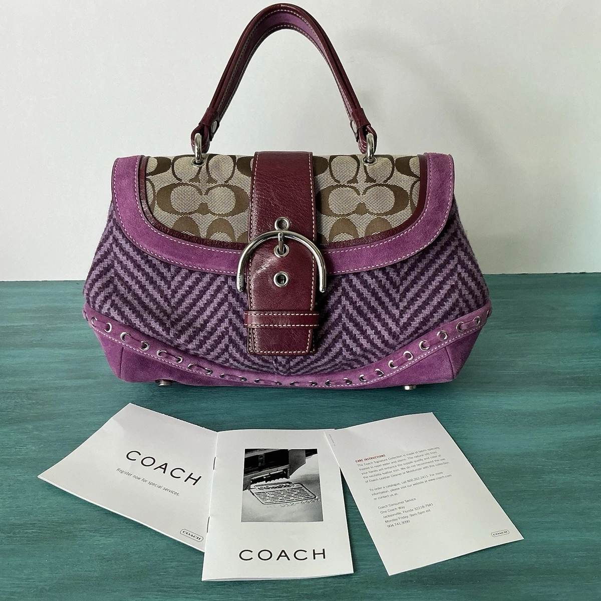 COACH ツイード ハンドバッグ Coach Tweed Exterior Bags & Handbags for Women for sale - eBay