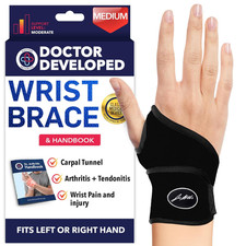 Doctor Developed Wrist Brace, Wrist Wraps for Carpal Tunnel Arthritis, Tendoniti