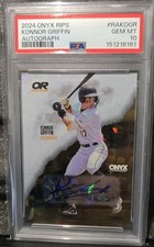 🔥2024 Onyx Rips on card Auto Konnor Griffin Cracked Ice /465 PSA 10! POP 4! 🔥