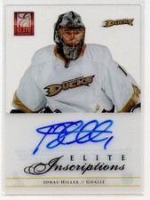 2012 2012-13 Elite Inscriptions #EIJH Jonas Hiller Anaheim Ducks