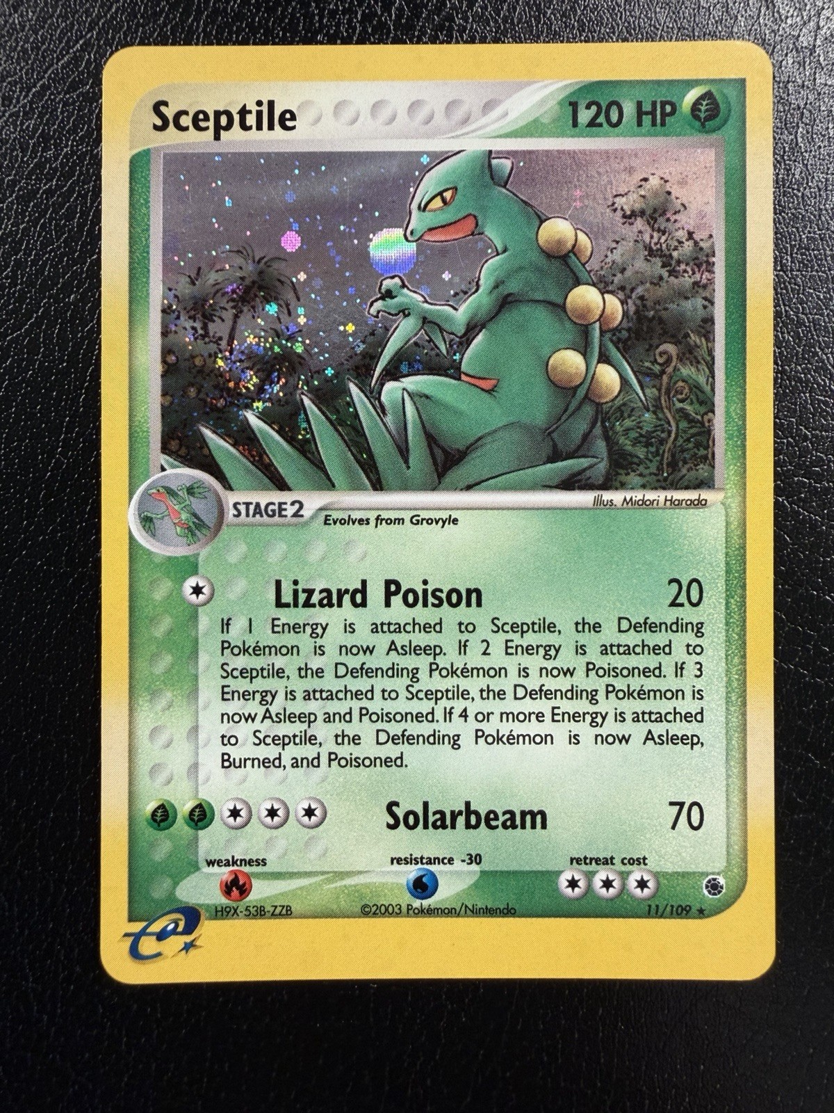 Sceptile 11/109 EX Ruby & Sapphire Holo Rare With Swirl🌀LP