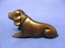 Hand Carved Ironwood Beagle Dog Statue Figuirine 7" Long