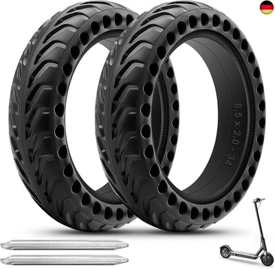 AMITOR E Scooter Reifen 8 1/2 x2 Vollgummi für Xiaomi Pro 2, 1S, M365, Pro, Mi3,