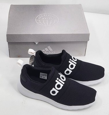 NEW Adidas Lite Racer Adapt 4.0 K Slip-On Running Shoes Black White US 6 Kids